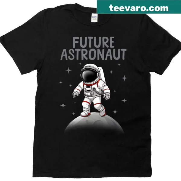 Illustration of an astronaut in outer space with stars and planets