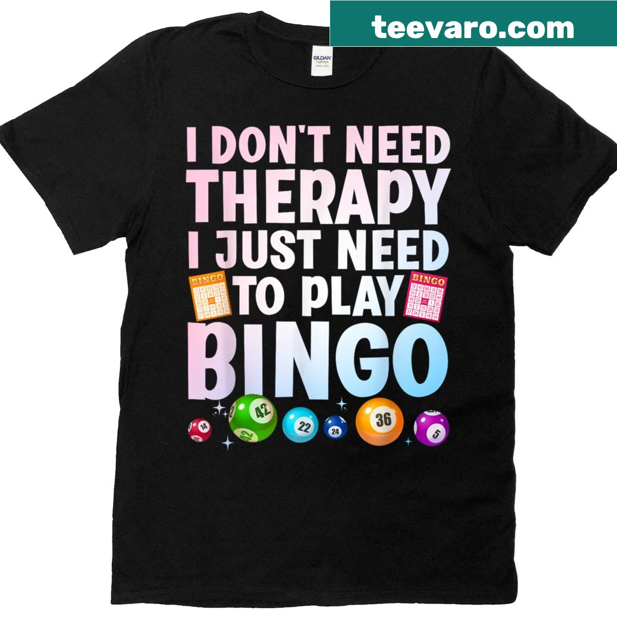 Cute Bingo T-shirt for bingo lovers and players — on a men's t-shirt