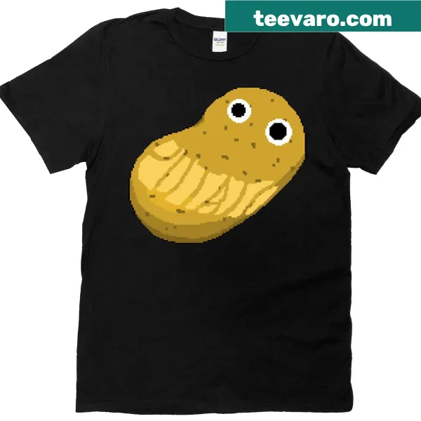 Kawaii pixel art potato graphic on T-shirt