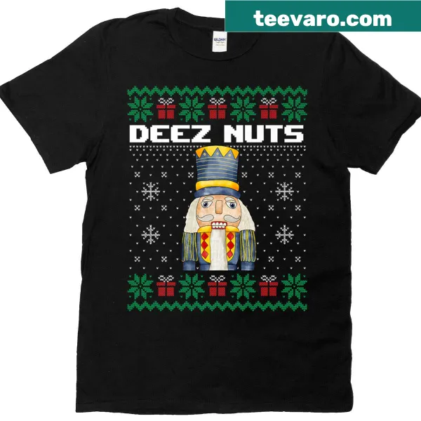 Humorous Ugly Christmas T-shirt with nutcracker and funny slogan