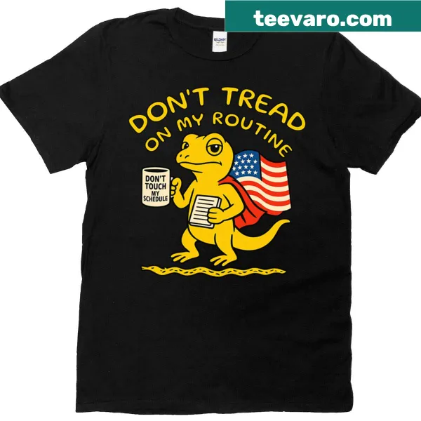 Playful T-shirt featuring a gecko and boundaries theme