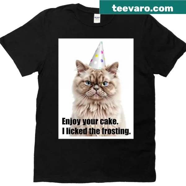 Oversized funny birthday T-shirt with cheeky frosting graphic