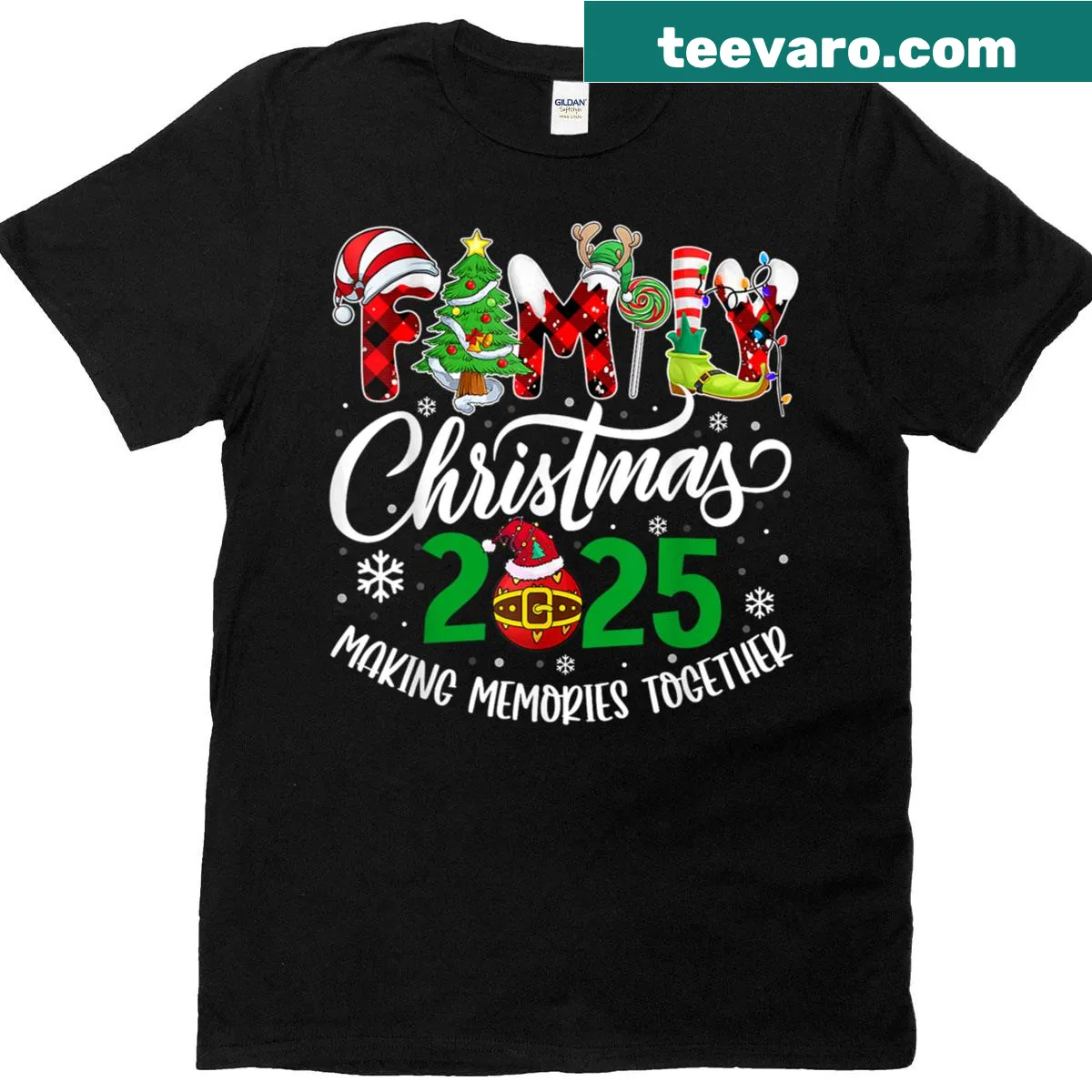 Matching Family Christmas T-shirt for men, women, and kids — on a men's t-shirt