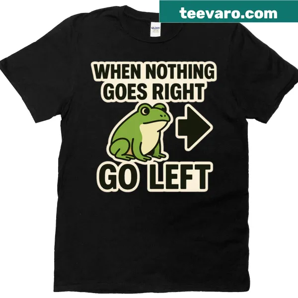 Frog meme graphic t-shirt with humorous text about struggles