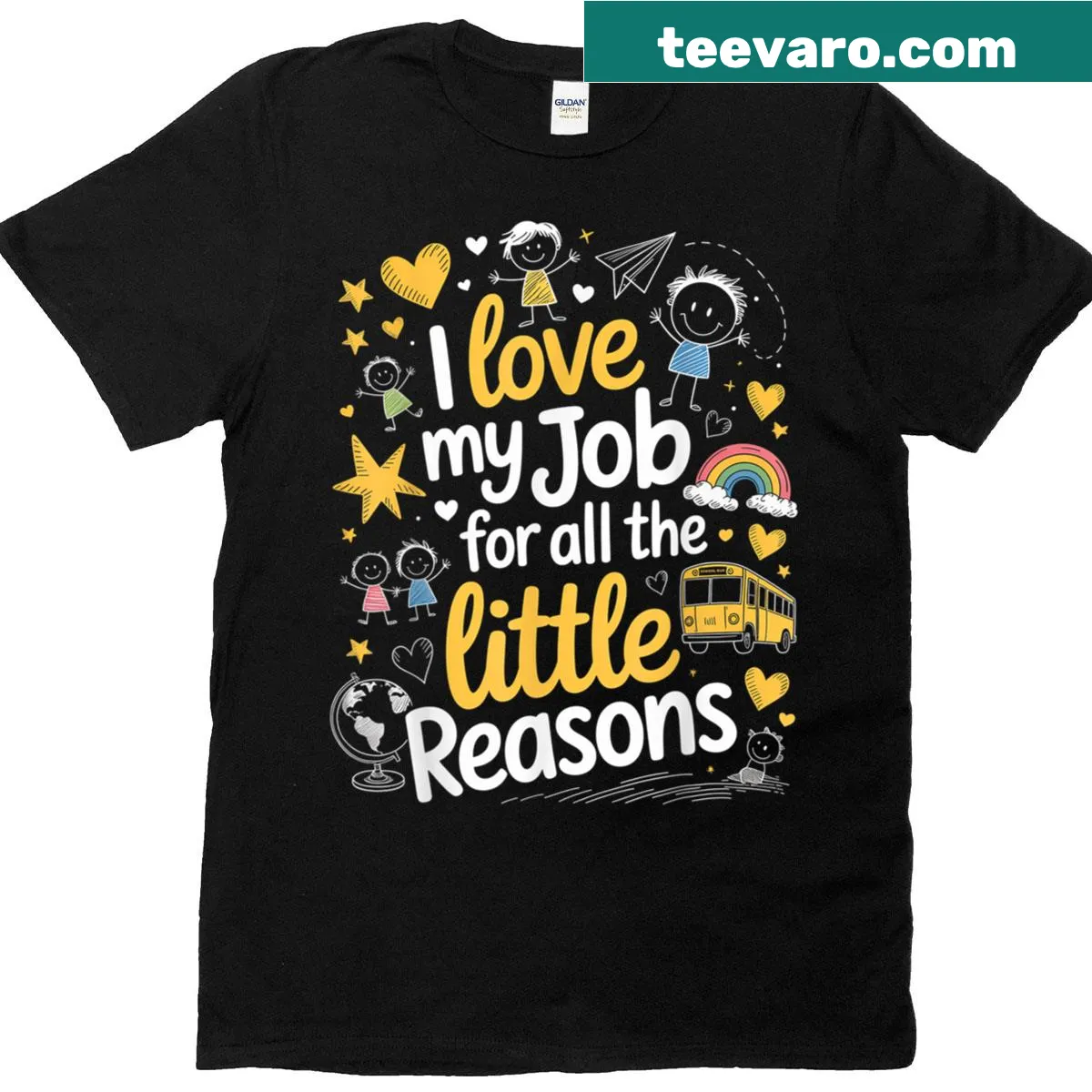 T-shirt for bus drivers with humorous text about loving their job — on a men's t-shirt