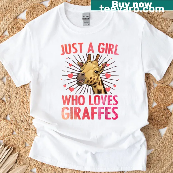 Charming giraffe illustration graphic t-shirt