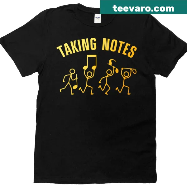 Humorous music note design on a music lover t-shirt