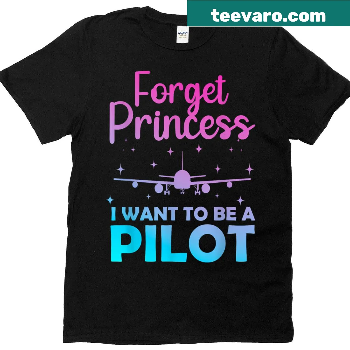 Humorous pilot graphic on T-shirt for women and girls — on a men's t-shirt
