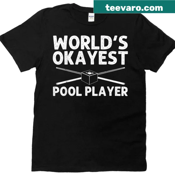 Playful billiards-themed graphic on a T-shirt for pool lovers.