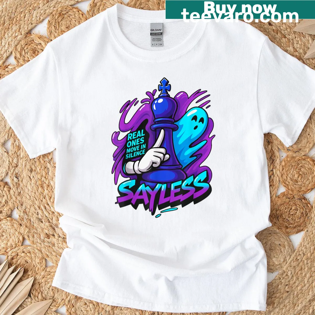 Retro-style graphic of purple grapes in a humorous design — on a men's t-shirt