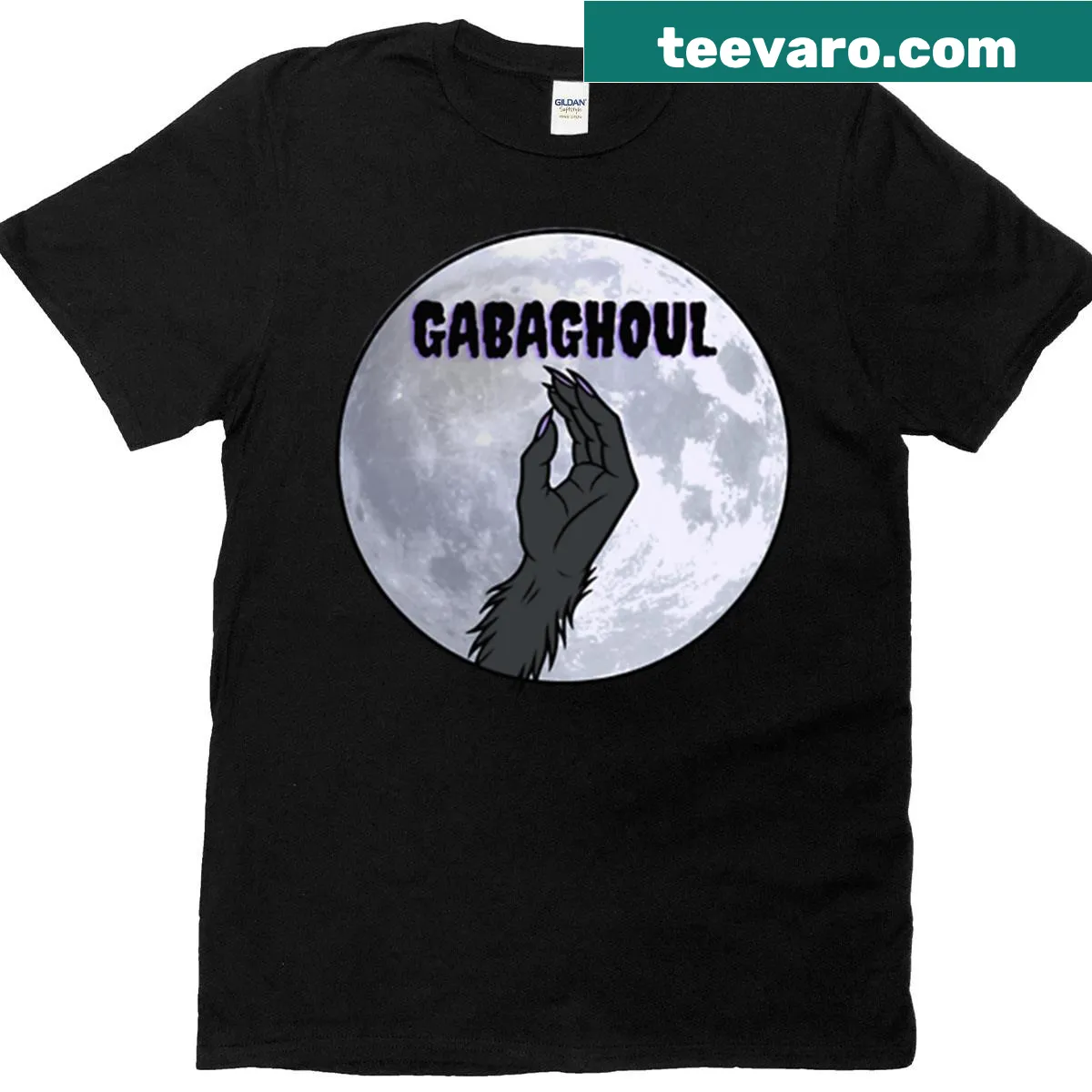 Fun Gabaghoul character graphic on a spooky t-shirt — on a men's t-shirt