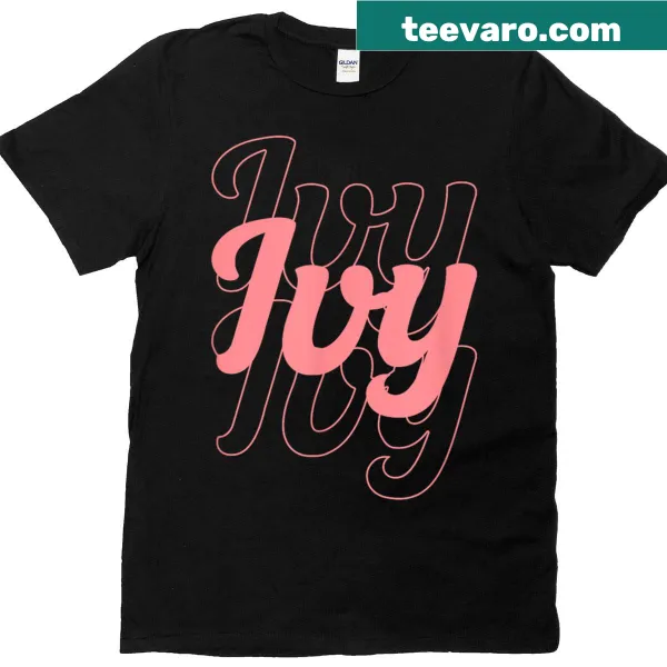 Two-sided t-shirt for moms named Ivy with playful phrases