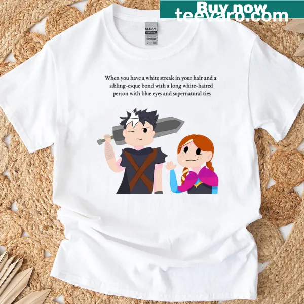 Meme T-shirt featuring Guts and Anna in a humorous design.