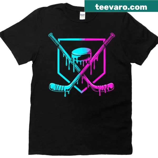 Youth hockey t-shirt with playful ice cream drip design