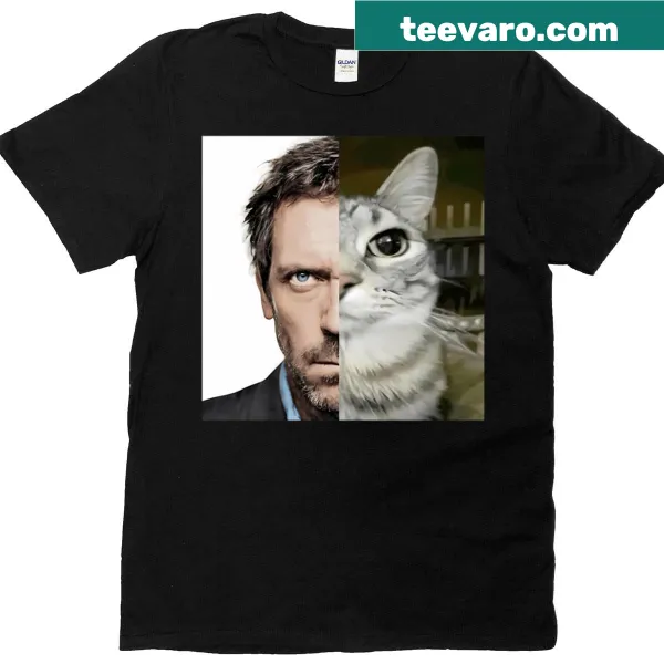 House MD themed cat meme graphic t-shirt design.