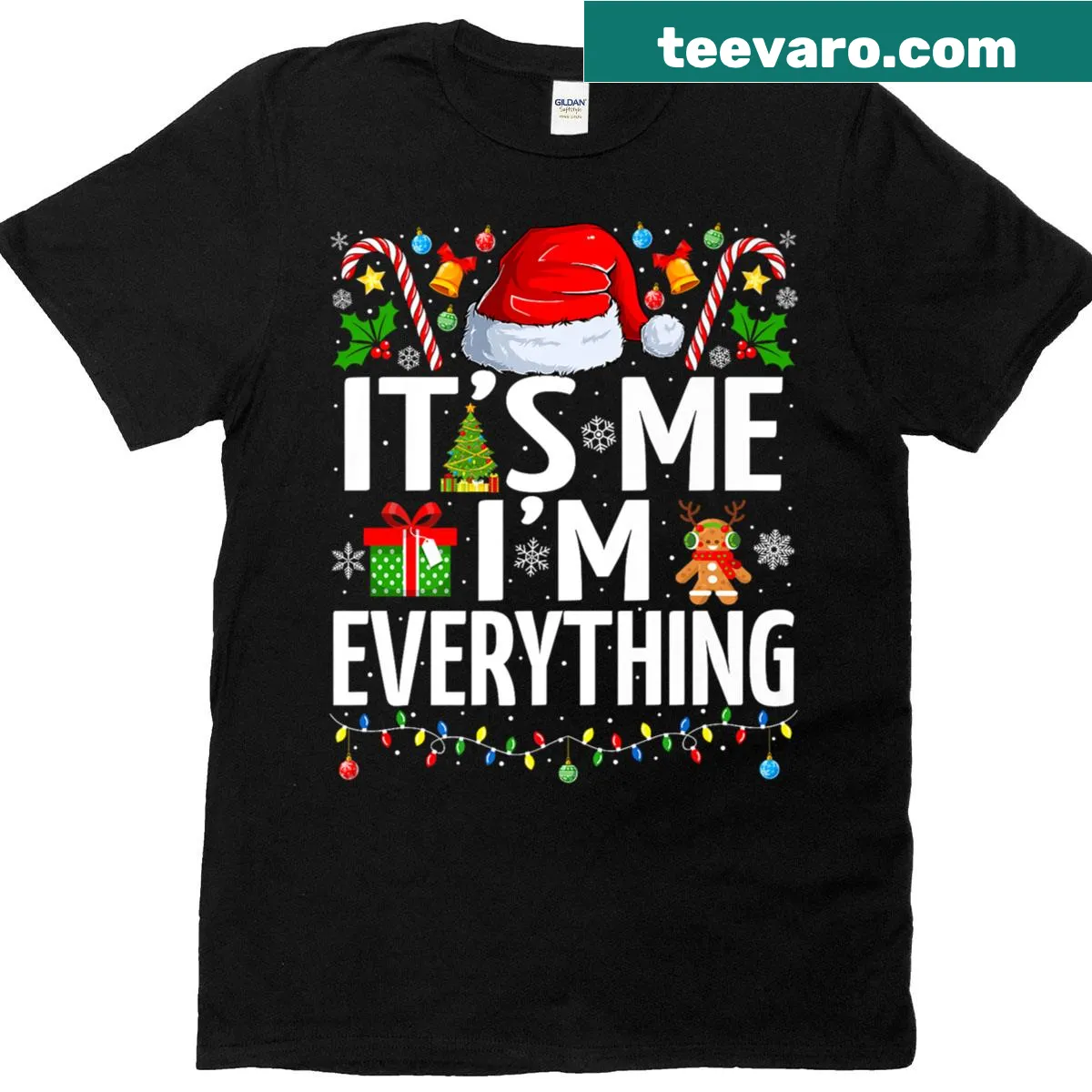 Cute couple holiday t-shirt with festive message — on a men's t-shirt