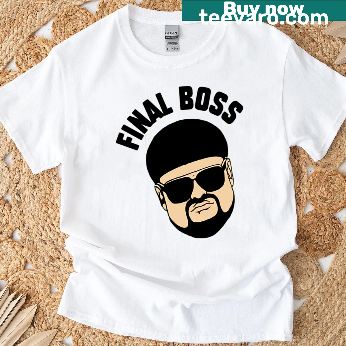 T-shirt with the phrase 'Ibiza Final Boss 2025 Meme' — on a men's t-shirt