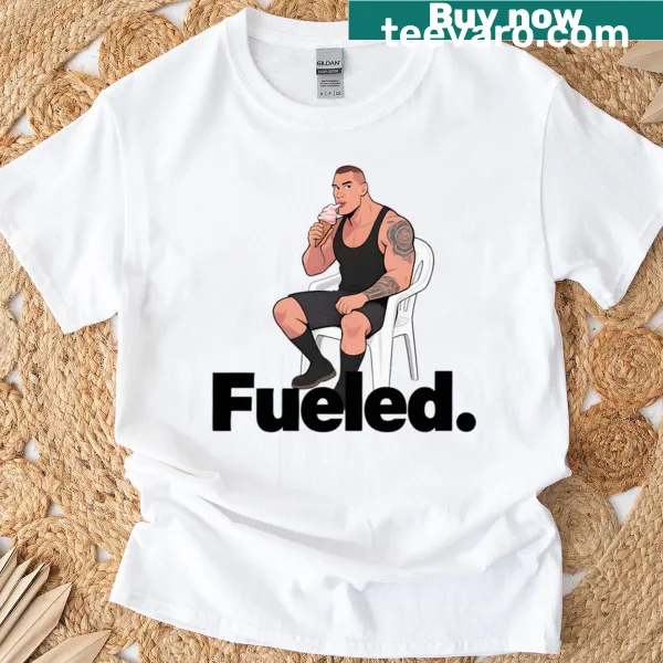 Ice cream fueled t-shirt with playful slogan