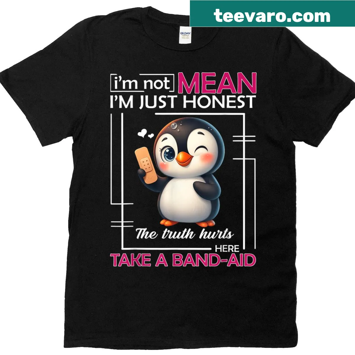 Text T-shirt with the phrase I'm Not Mean, I'm Honest in bold typography — on a men's t-shirt