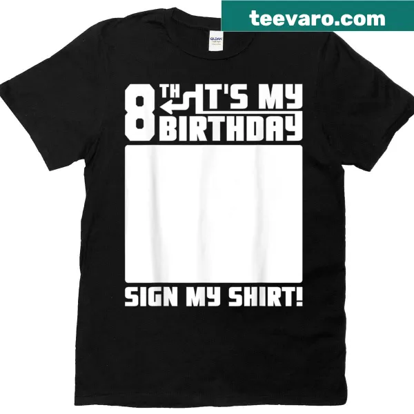 Funny t-shirt for an 8th birthday celebration