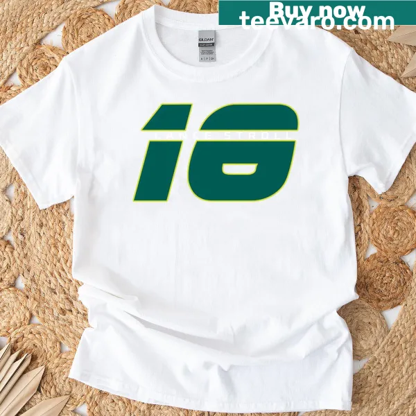 Oversized t-shirt featuring Lance Stroll's F1 number 18 logo