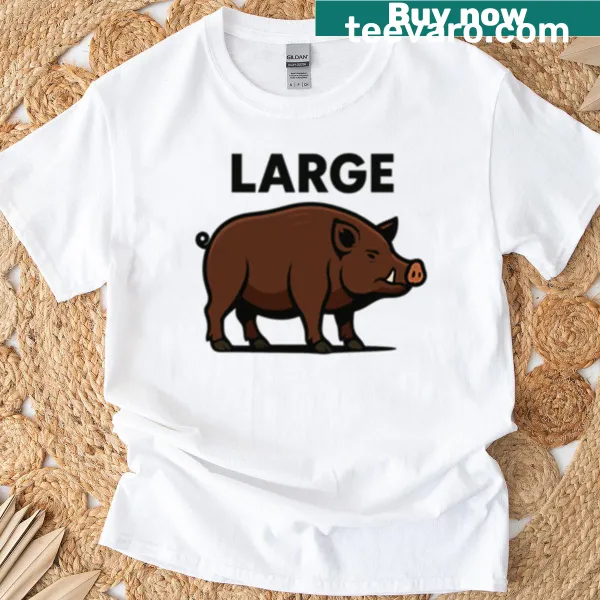Oversized t-shirt with a playful cartoon pig graphic