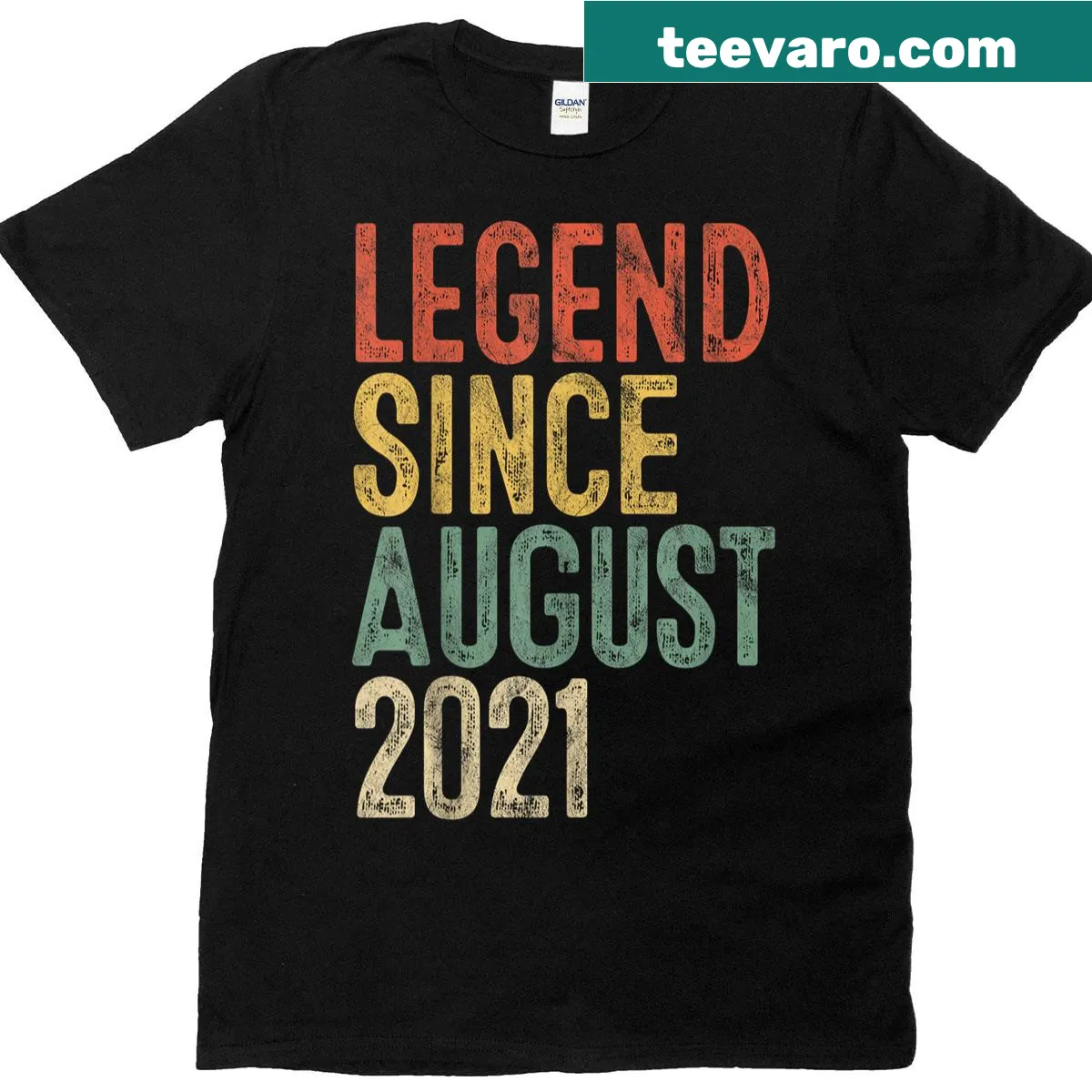 Birthday shirt for kids saying 'Legend 2021' — on a men's t-shirt