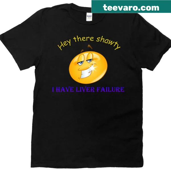 Oversized humorous T-shirt with liver failure graphic