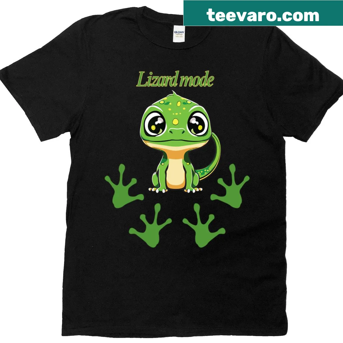 Funny 'Lizard Mode' T-shirt design for reptile lovers — on a men's t-shirt