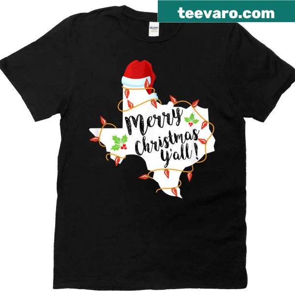 Texas state map with Christmas elements illustration