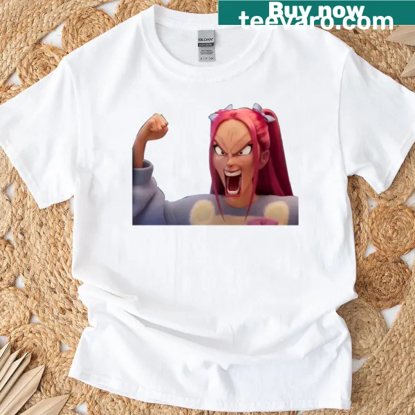 Whimsical ugly face graphic T-shirt