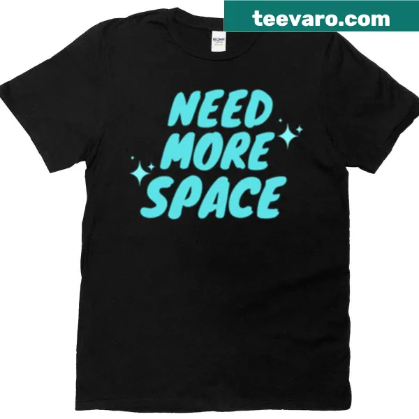 Playful 'More Space' text graphic T-shirt