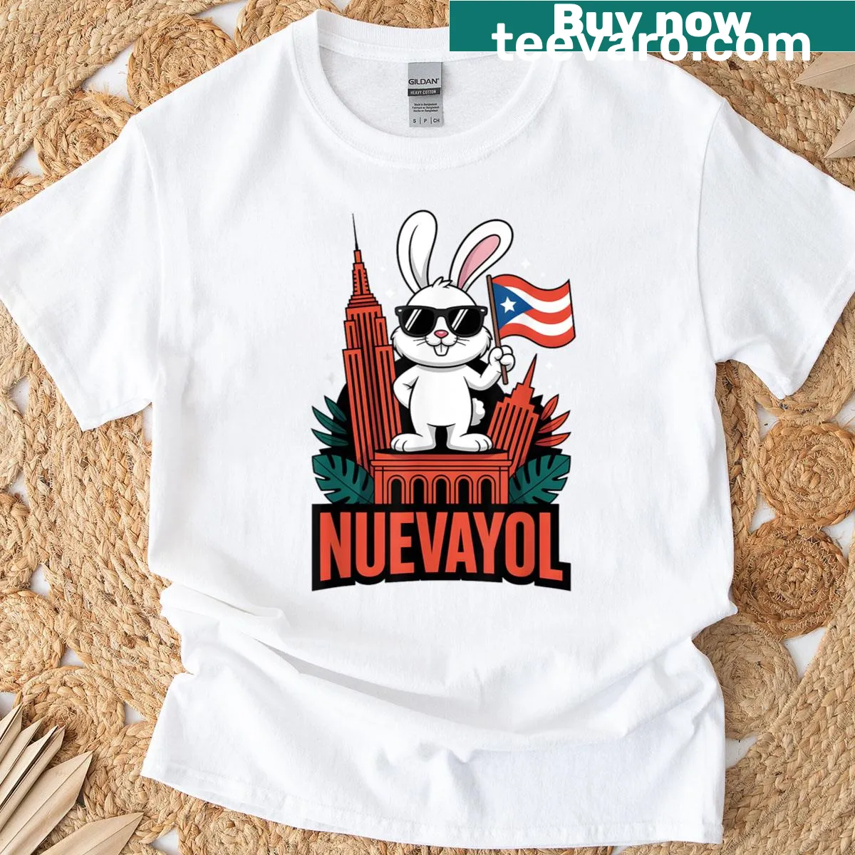 Graphic t-shirt promoting Puerto Rican self-respect — on a men's t-shirt