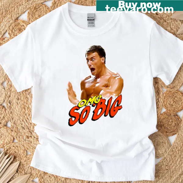Oversized t-shirt with humorous 'Omg So Big' graphic