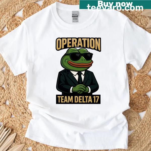 Oversized t-shirt featuring 'Operation Team Delta 17' graphic