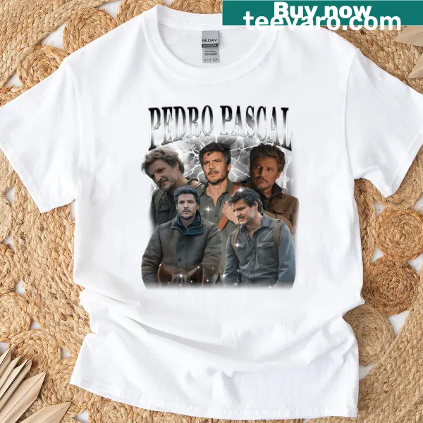 Fan art t-shirt featuring Pedro Pascal as Joel Miller from The Last Of Us 2