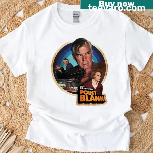 Minimalist t-shirt with 'Point Blank 1967' text design