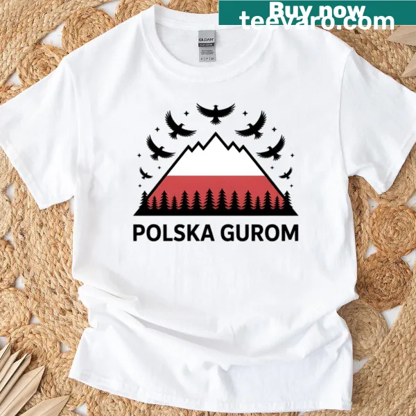 Polska Gurom graphic on patriotic t-shirt