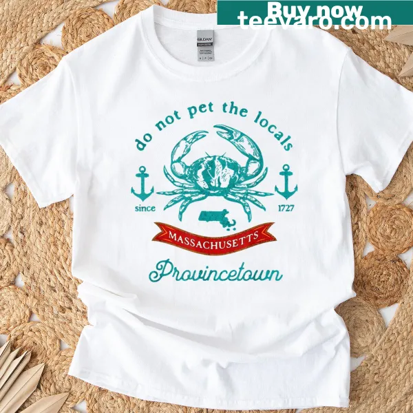Vintage crab fishing design on Provincetown Cape Cod tee