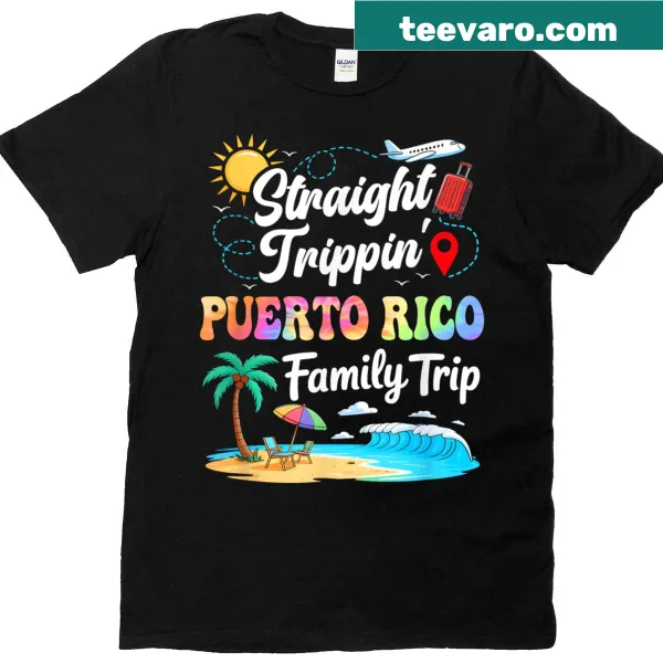 Family vacation T-shirt with Puerto Rico 2025 travel text