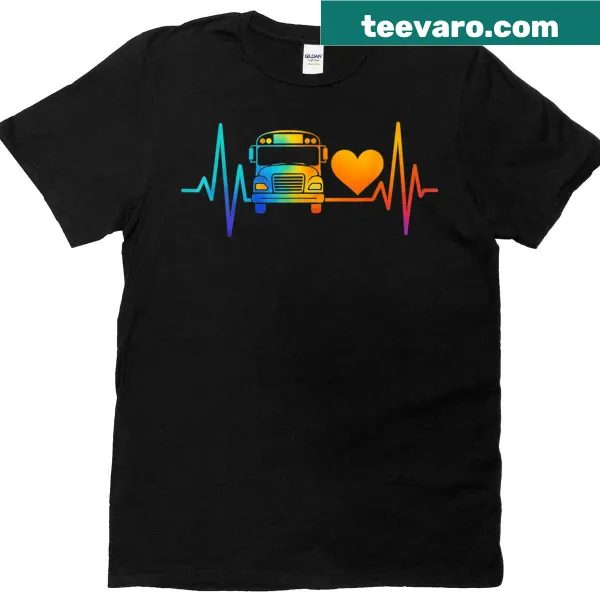 Heartbeat rainbow graphic with 'School Driver Monitor' text