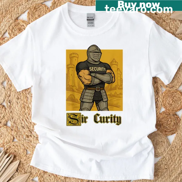 Funny security pun t-shirt with knight theme