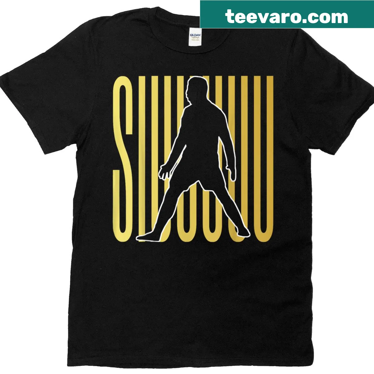 Funny T-shirt celebrating soccer with playful design — on a men's t-shirt