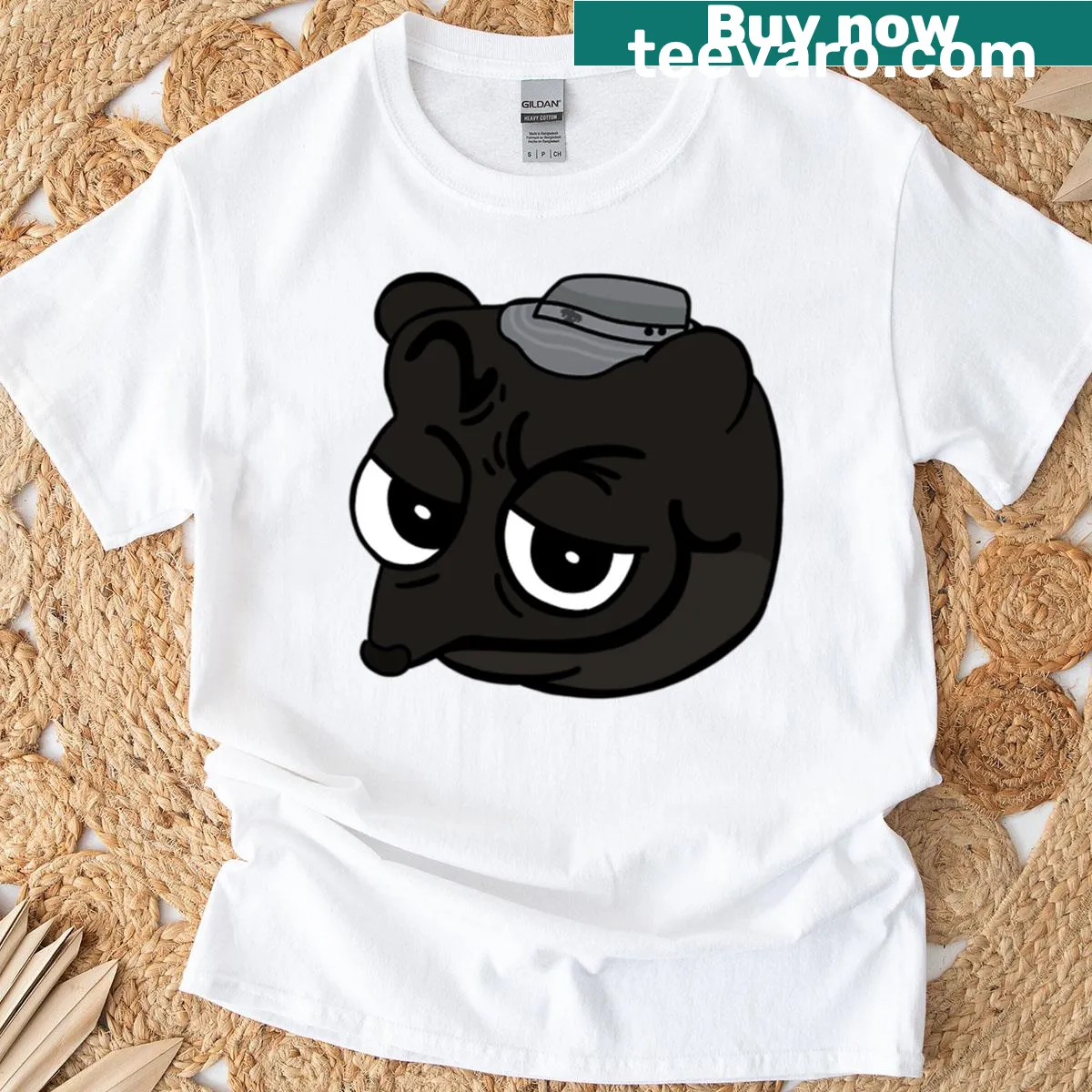 Cartoon rat design with the phrase 'Ratshitter' featuring Chips the Rat — on a men's t-shirt
