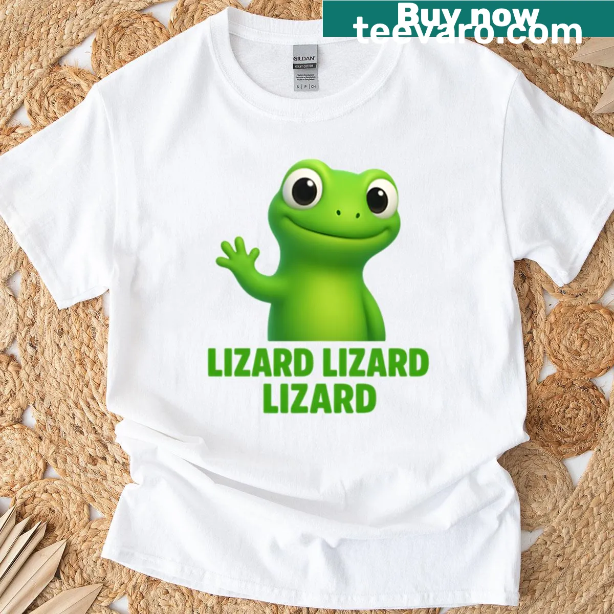 Cartoon lizard design with the phrase 'Stay Cool' — on a men's t-shirt