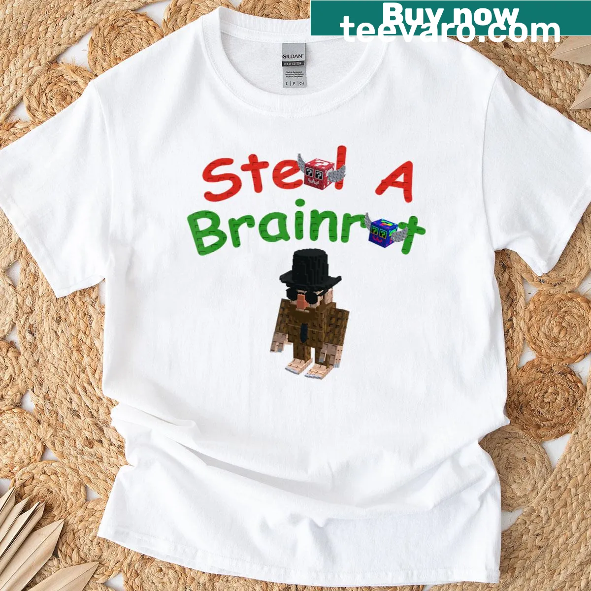 Funny Matteo gamer design T-shirt for kids featuring cartoon graphics — on a men's t-shirt