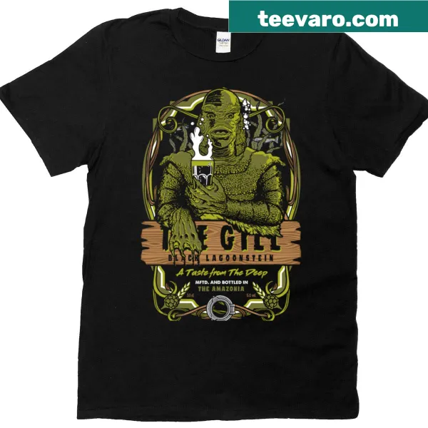 Whimsical illustration of a gill on a playful T-shirt