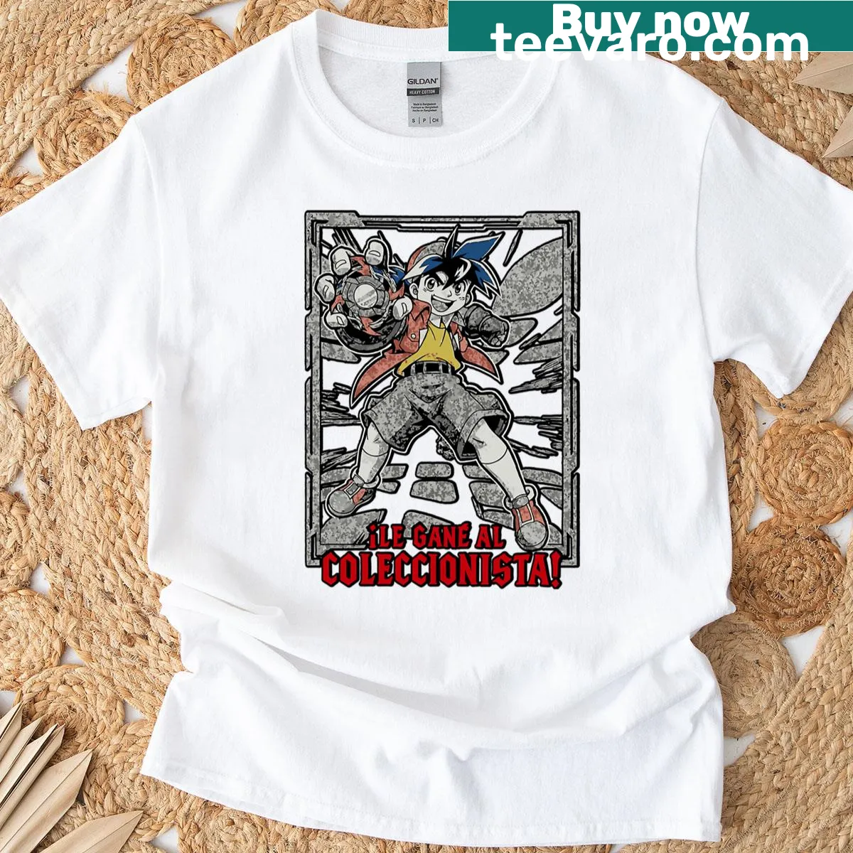 Typographic villain-themed t-shirt with a bold design — on a men's t-shirt