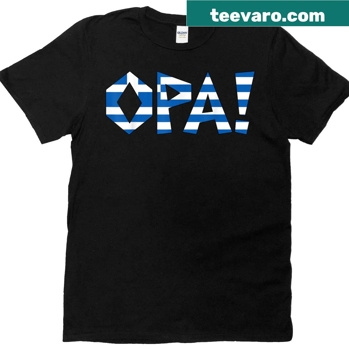 Funny toddler t-shirt with a whimsical Greek flag design — on a men's t-shirt