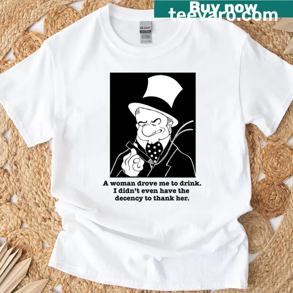 Vintage style fan art T-shirt featuring W.C. Fields